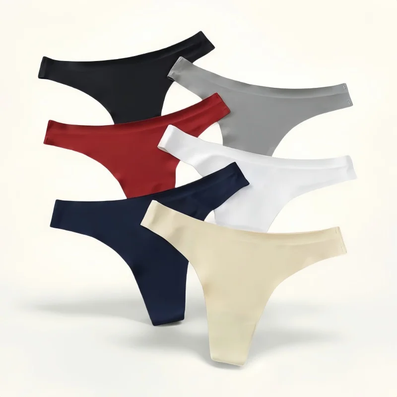 

1Pc Ultra-thin Ice Silk Thongs Women Panties Seamless Underwear Sexy Sports Panty Low Rise G-strings Female Solid Underpants