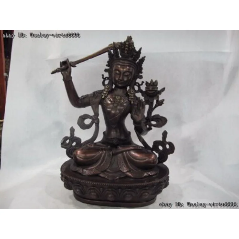 Tibet Manjusri Manjushri Kwan-yin Guan Yin Bodhisattva Buddha Statue