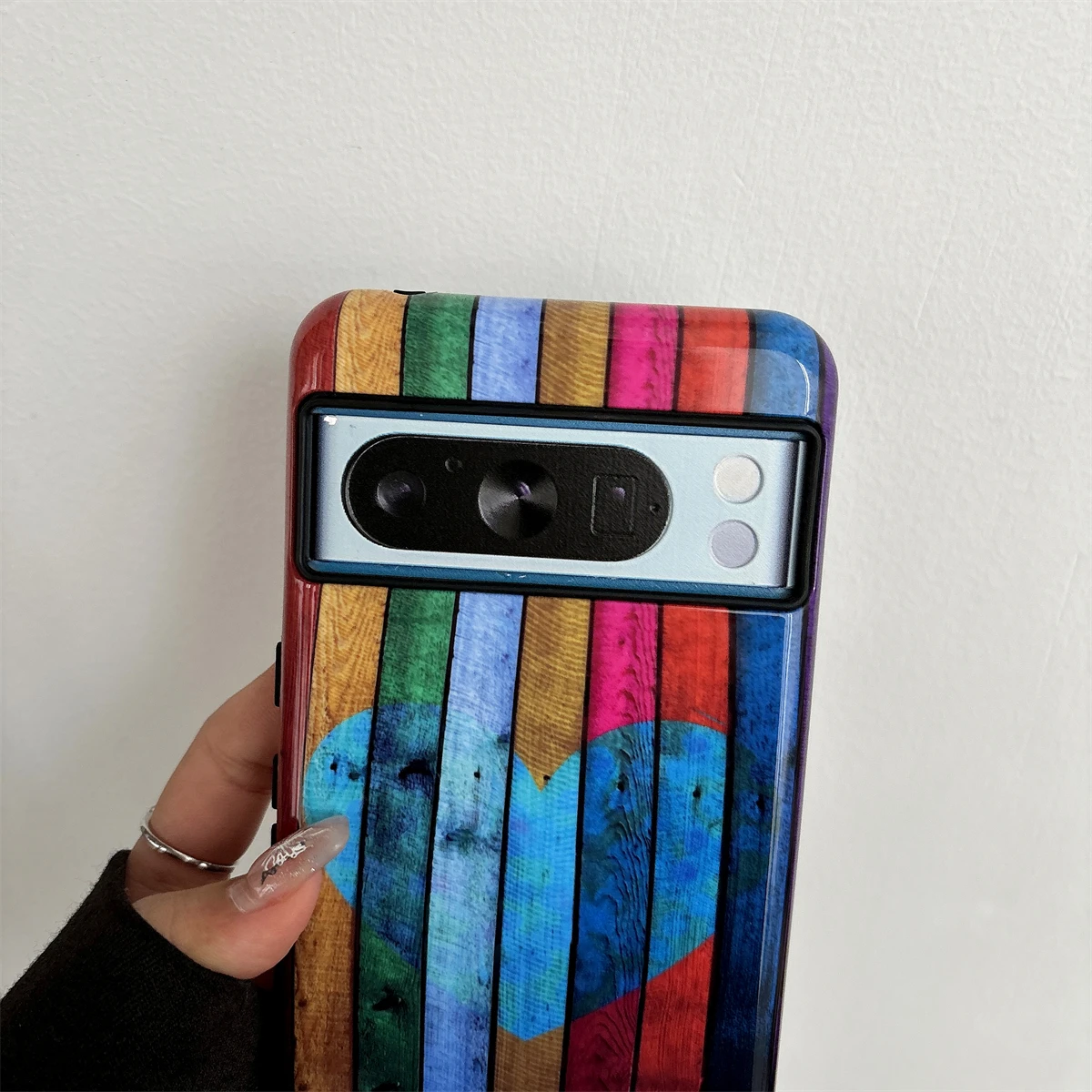 Colored wood grain Full package Two-In-One film case suitable for Google Pixel 8 7 6 Pro 8A trendy phone cases for men and women