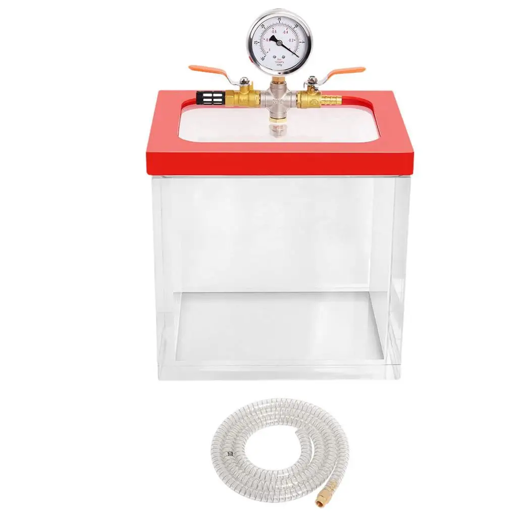 2 Gallon Vacuum Chamber Acrylic Practical Clear Vacuum Degassing Chamber Bucket for Paints Pigments Silicone Inks Epoxy Resins