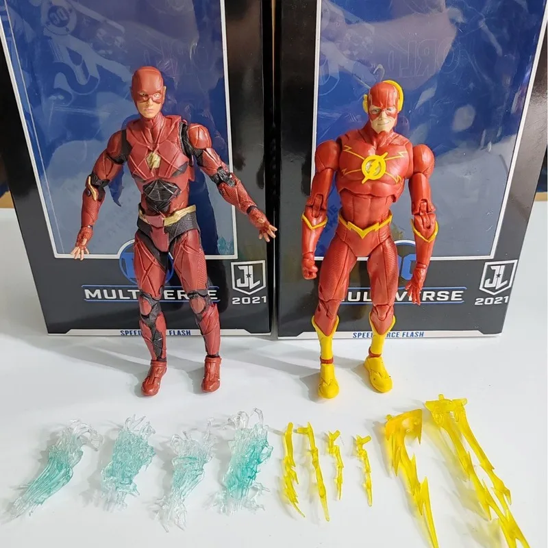 Toy Figurine Flash Dc2021 Flash Inverse merah kuning dapat dibuat menjadi patung Model film Tv Show hadiah liburan