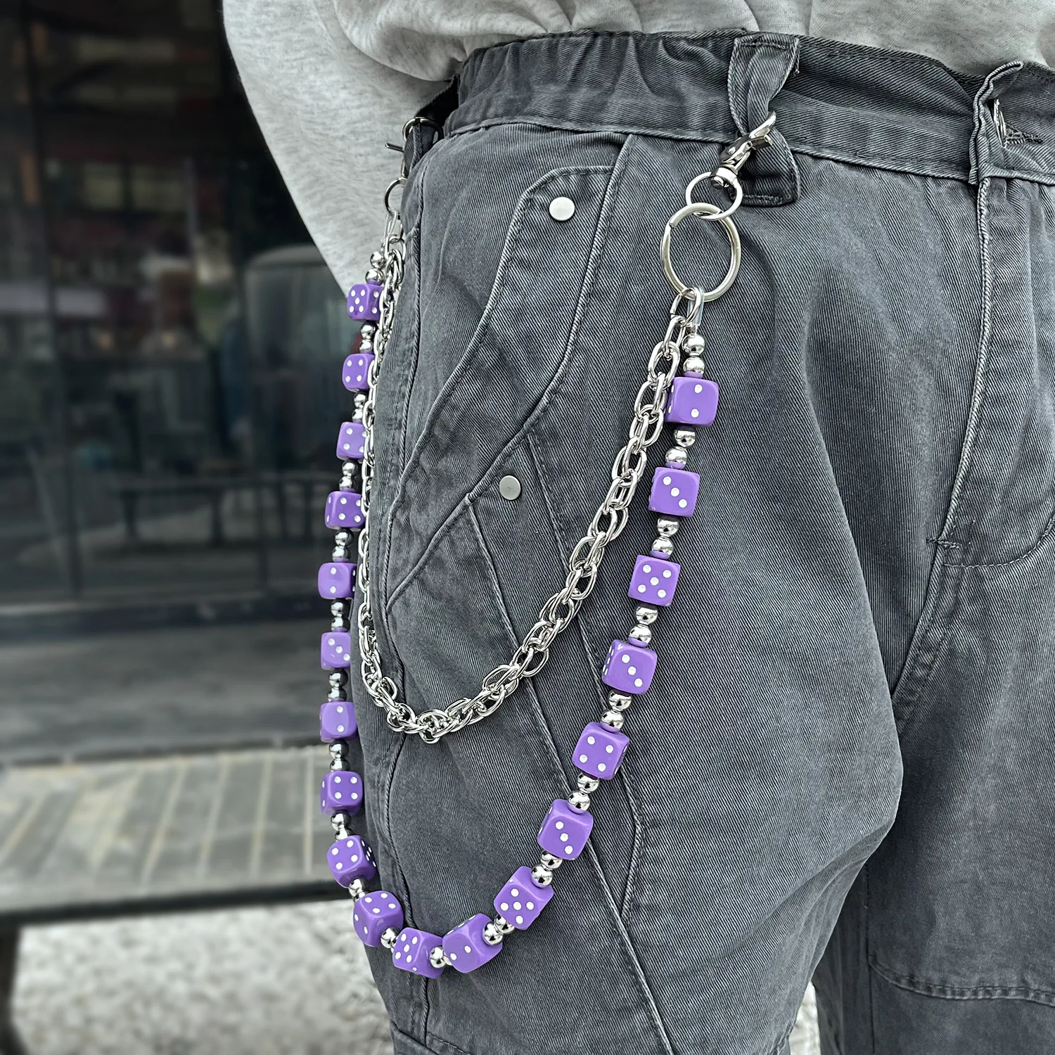 Colorful Dopaamine Double Layer Metal Chain Waist Chain