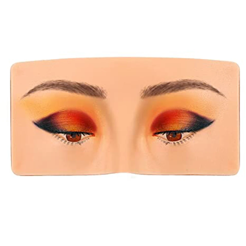 Sdotter Reusable Makeup Board Eyebrow Tattoo Practice Skin Eye Makeup Training Silicone Practice Pad for Makeup Beauty Academy C