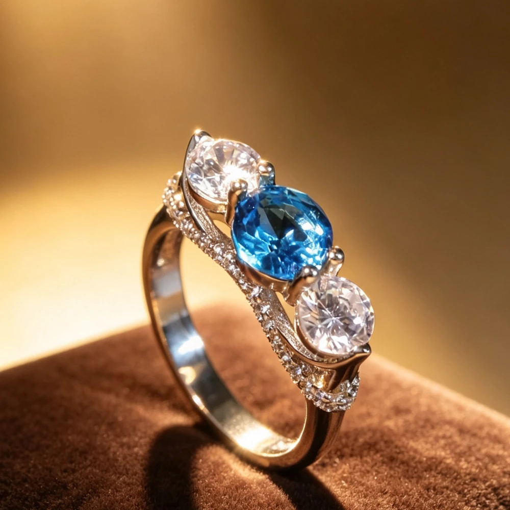 1 Pc Elegant Synthetic Zirconia Ring, Commitment Ring, Suitable for Women As Engagement, Wedding, Party and Anniversary Gifts for Girls' Daily Decoration