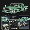 1976pcs 원격 제어 클래식 스포츠카 Datsun 빌딩 블록 모델 MOC 레트로 차량 벽돌 장난감 소년 생일 선물 세트 2