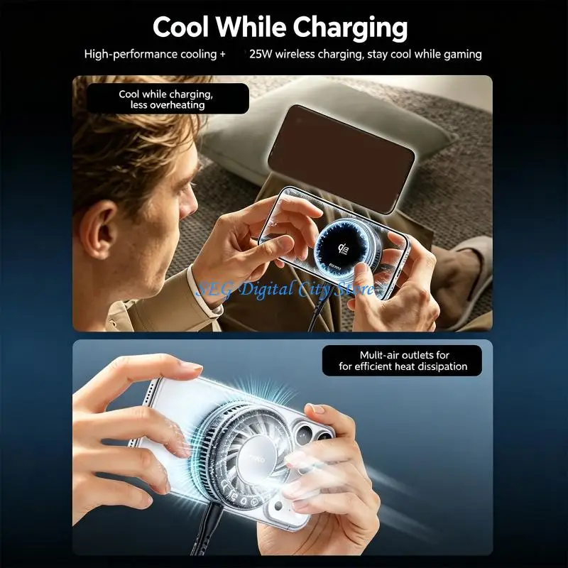 U75B Round Qi2 Wireless Dock with Cooling Design for Daily Phone Power