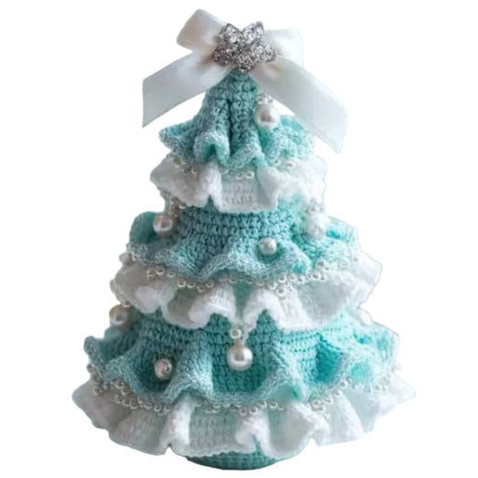 مجموعة شجرة عيد الميلاد الكروشيه DIY مع خطافات كروشيه وإبر المبتدئين في عيد الميلاد مجموعة أدوات عيد الميلاد للأصدقاء والعائلة #2