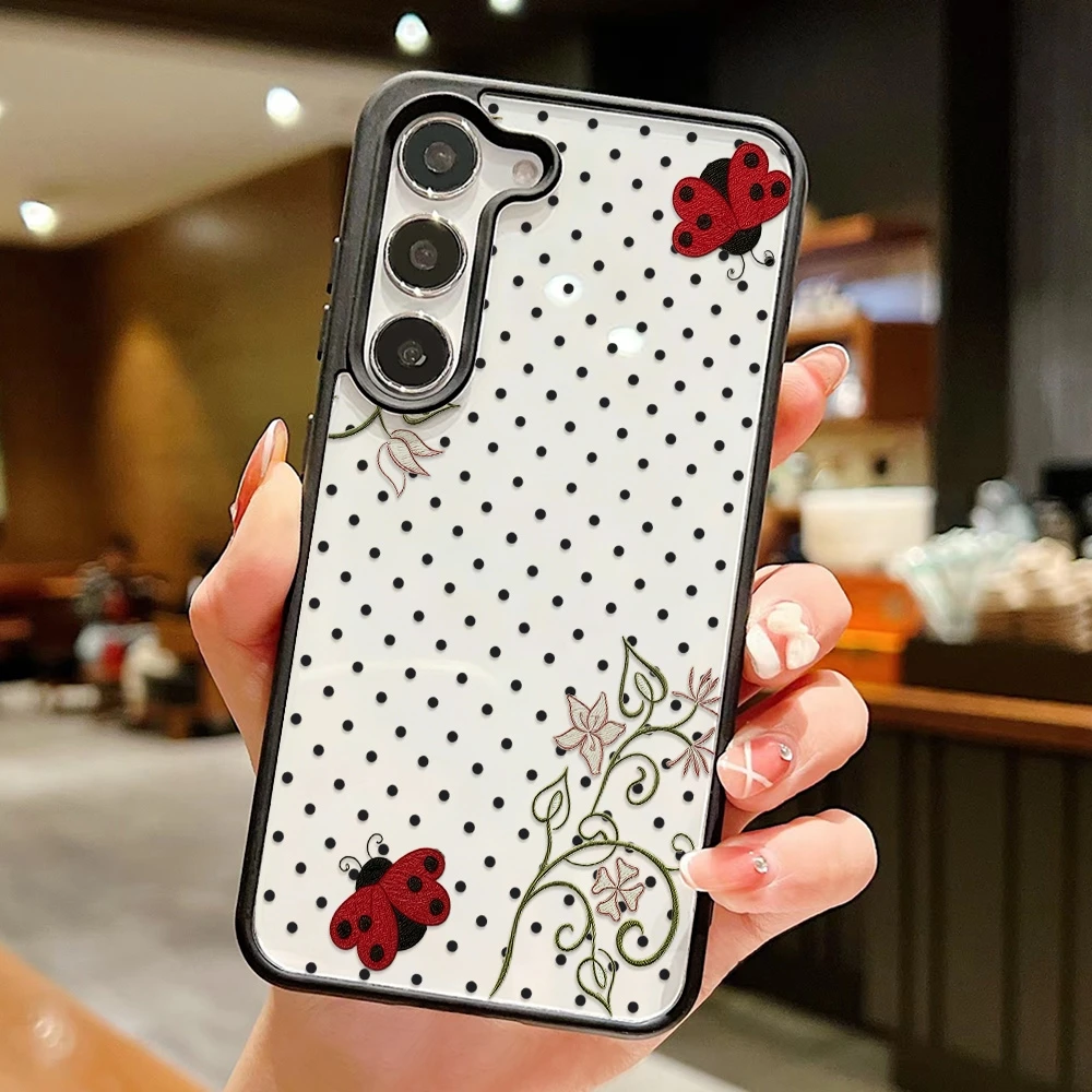 Polka Dot Ladybug Floral Clear - Phone Accessories Samsung 评论和价格