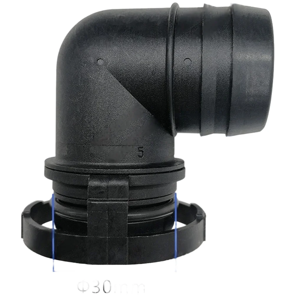 Heavy Duty 30mm Black Exhaust Elbow Quick Connector For Diesel Truck Car Pipe System High Heat Resistance Professional Look