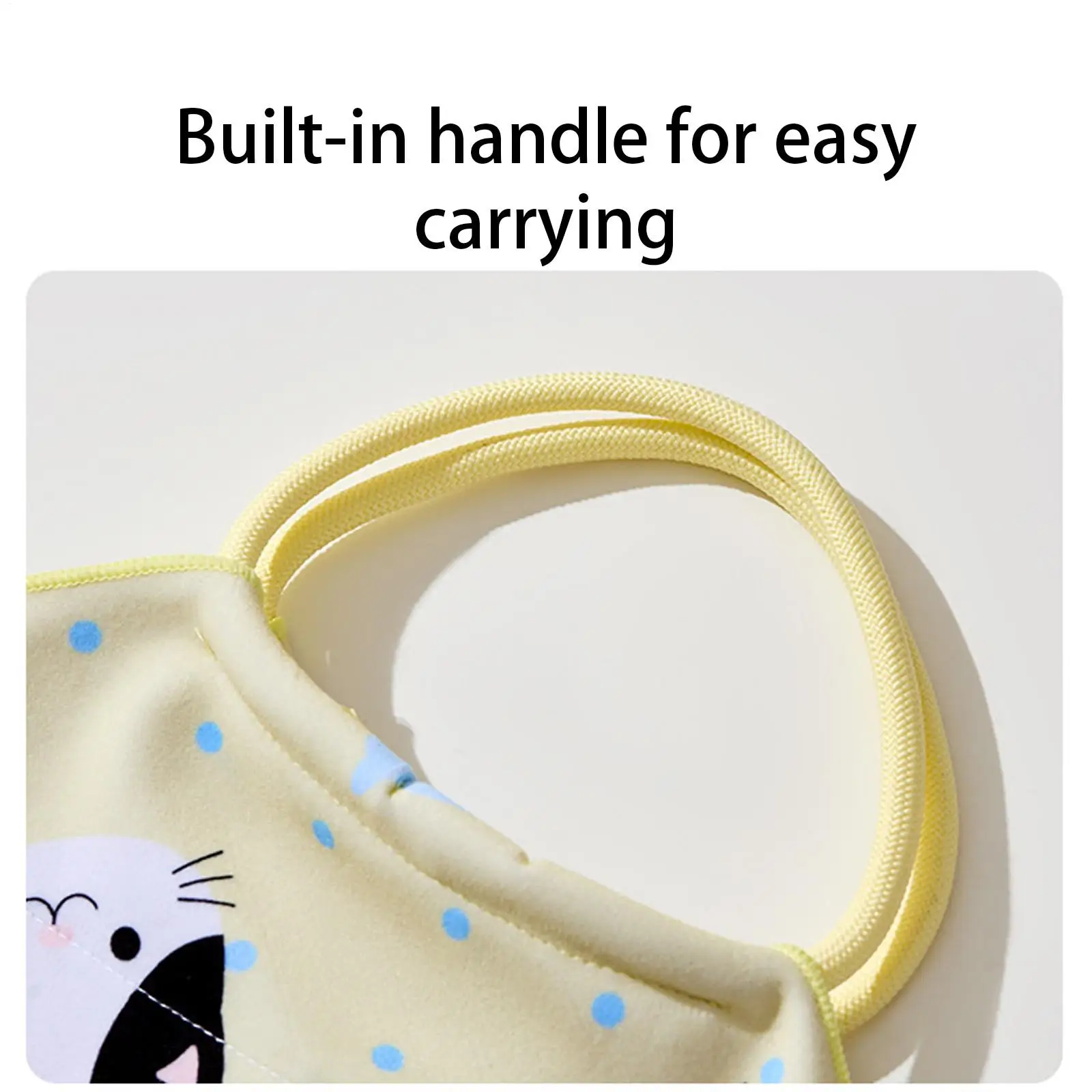 Handheld hundred sticker cloth bag Printed Insulated Lunch Bag Self-adhesive Reusable Foldable Carry Tote Bag Foldable Cosmetic