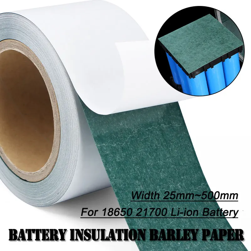Batterie-Isolierdichtung Breite 25mm~500mm Gerstenpapier 18650 21700 Li-Ionen-Akku Zellenklebeband Elektroden-Isolierpads