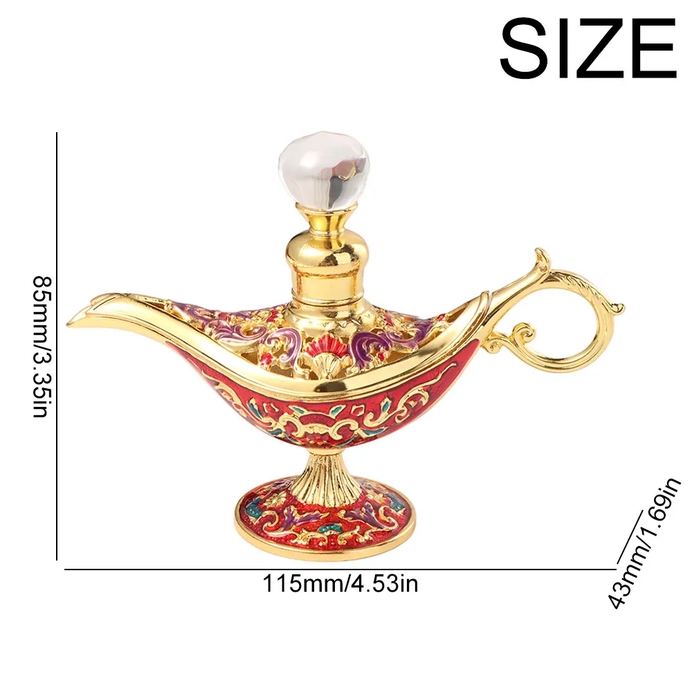 Bottiglie vintage ricaricabili Bottiglie di olio essenziale di lusso in stile arabo Fiala campione vuota anticata a forma di lampada