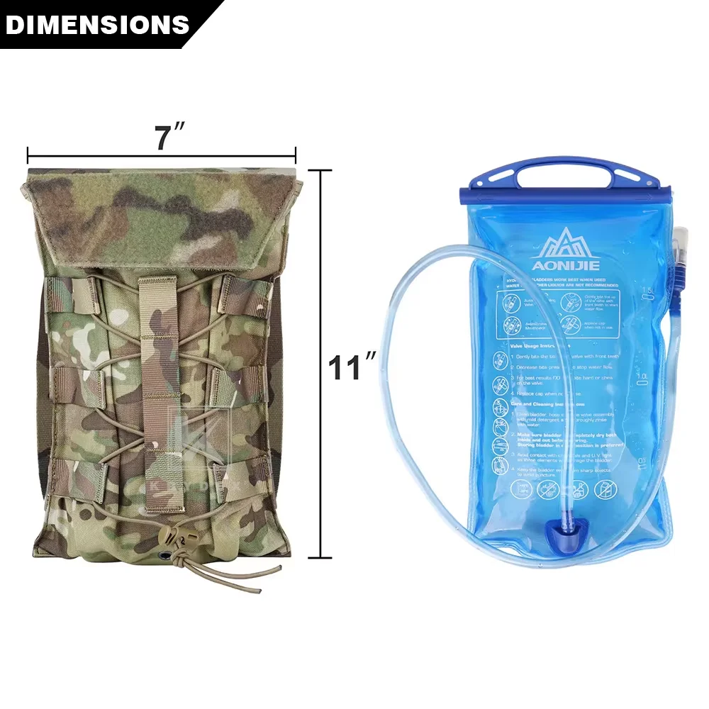 KRYDEX Portador de hidratación táctico MOLLE para caza y senderismo - imagen 4