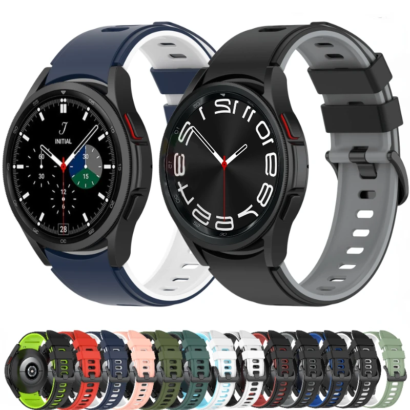 

22mm 20mm Silicone Band for Samsung Watch 6/5/4/5 Pro Huawei Watch 3/GT3 Bracelet Wristband for Amazfit GTR 3/3 Pro/GTS Correa