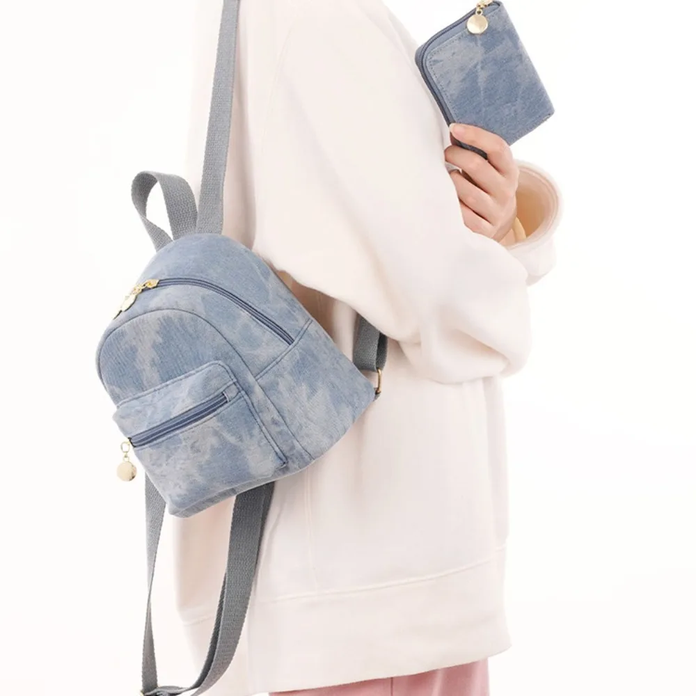 Denim Fashion Backpacks for Women Latest Trend Students School Bag Small Mini Rucksack Mochilas Para Mujer Bolsa Feminina