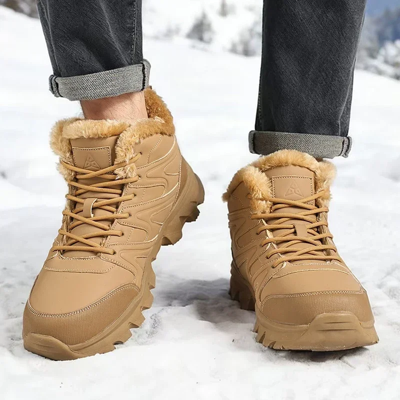 Men Winter Snow Boots 2027 New Male Warm Footwear Ankle Boots for Men Botines Botas Hombre with Fur Outdoor Sneakers Men Shoes