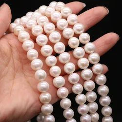 AAA 10-11mm Natural Freshwater Pearl Beads High Quality Loose Round Punch Bead for Jewelry Making DIY Nacklace Bracelet Supply