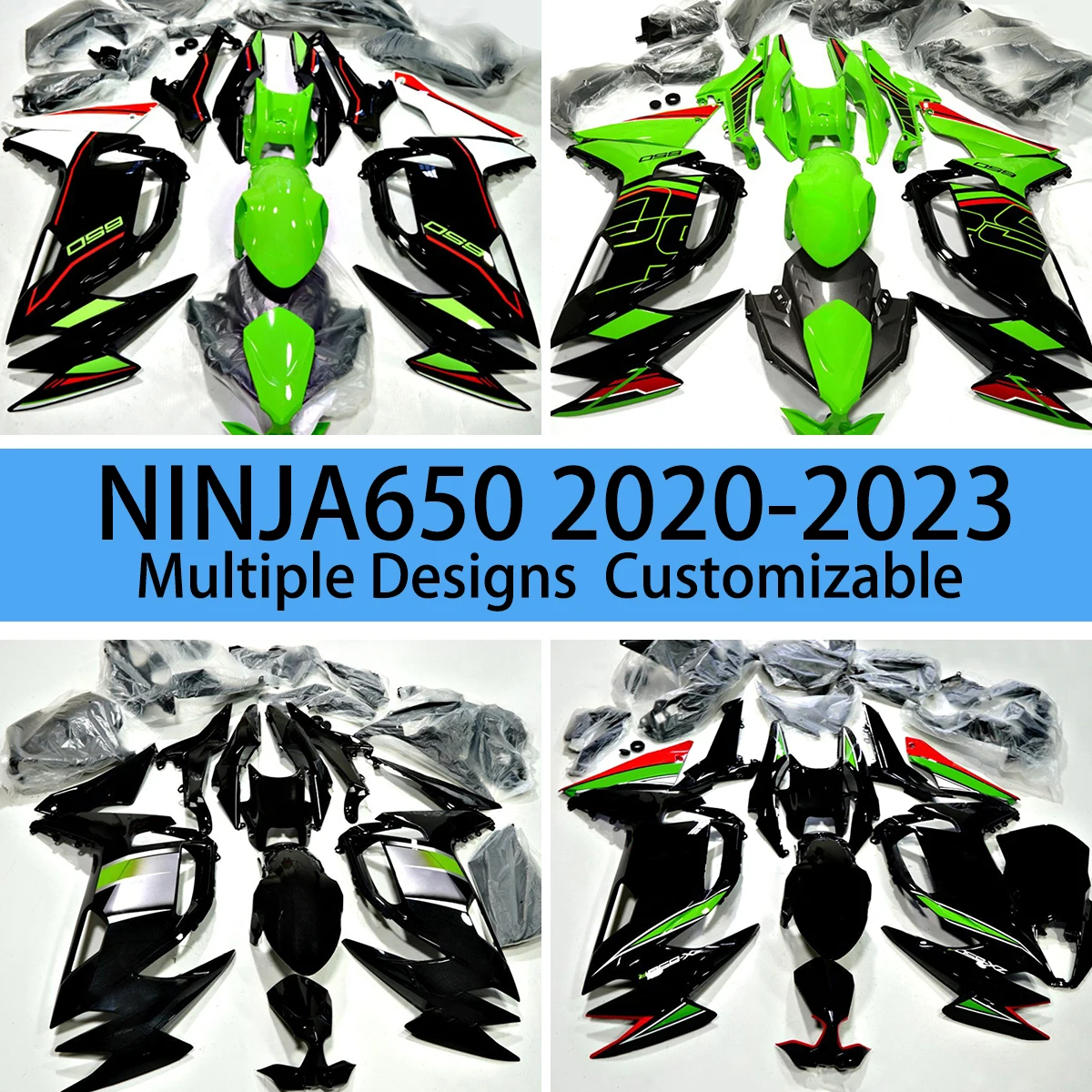 

Комплект обтекателей инжекций NINJA650 2020 2021 2022 2023 мотоциклетные Запчасти Бесплатный пользовательский Инжекционный обтекатель для KAWASAKI ER-6F 20-2