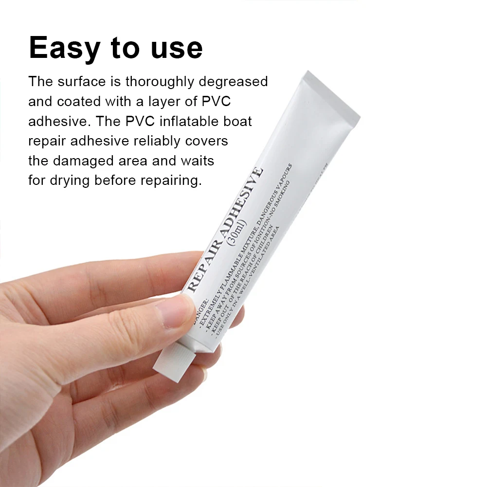 30ml/60ml Puncture Repair Patch Glue Repair Kit Kayak Patches Glue PVC Repair Glue for PVC Boats Air Mattress Inflatable Toys