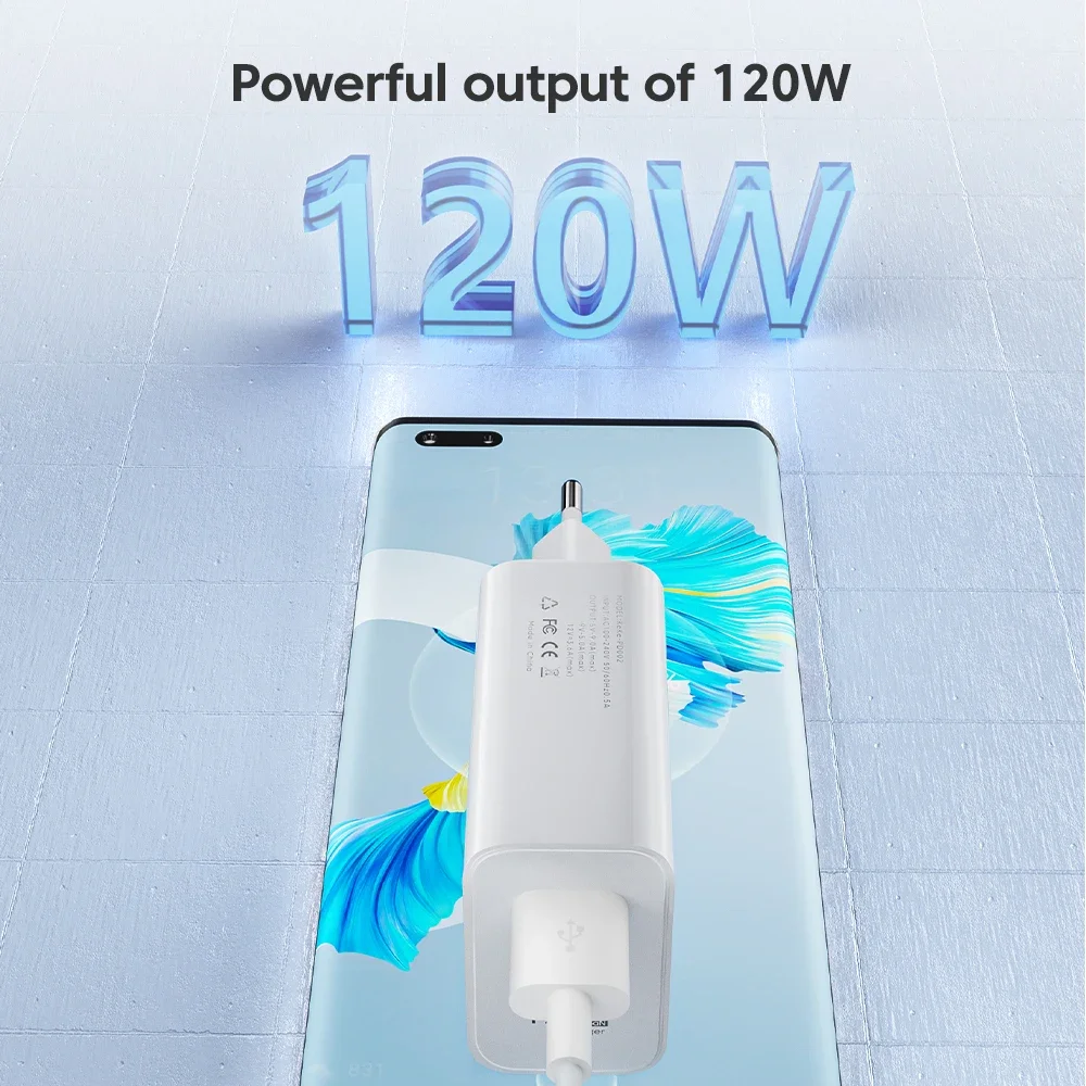 120W GaN USB Charger Fast Charging Type C Cable QC 3.0 For Iphone 14 15 16 Pro Max Xiaomi 14 Huawei Samsung Mobile Phone Charger