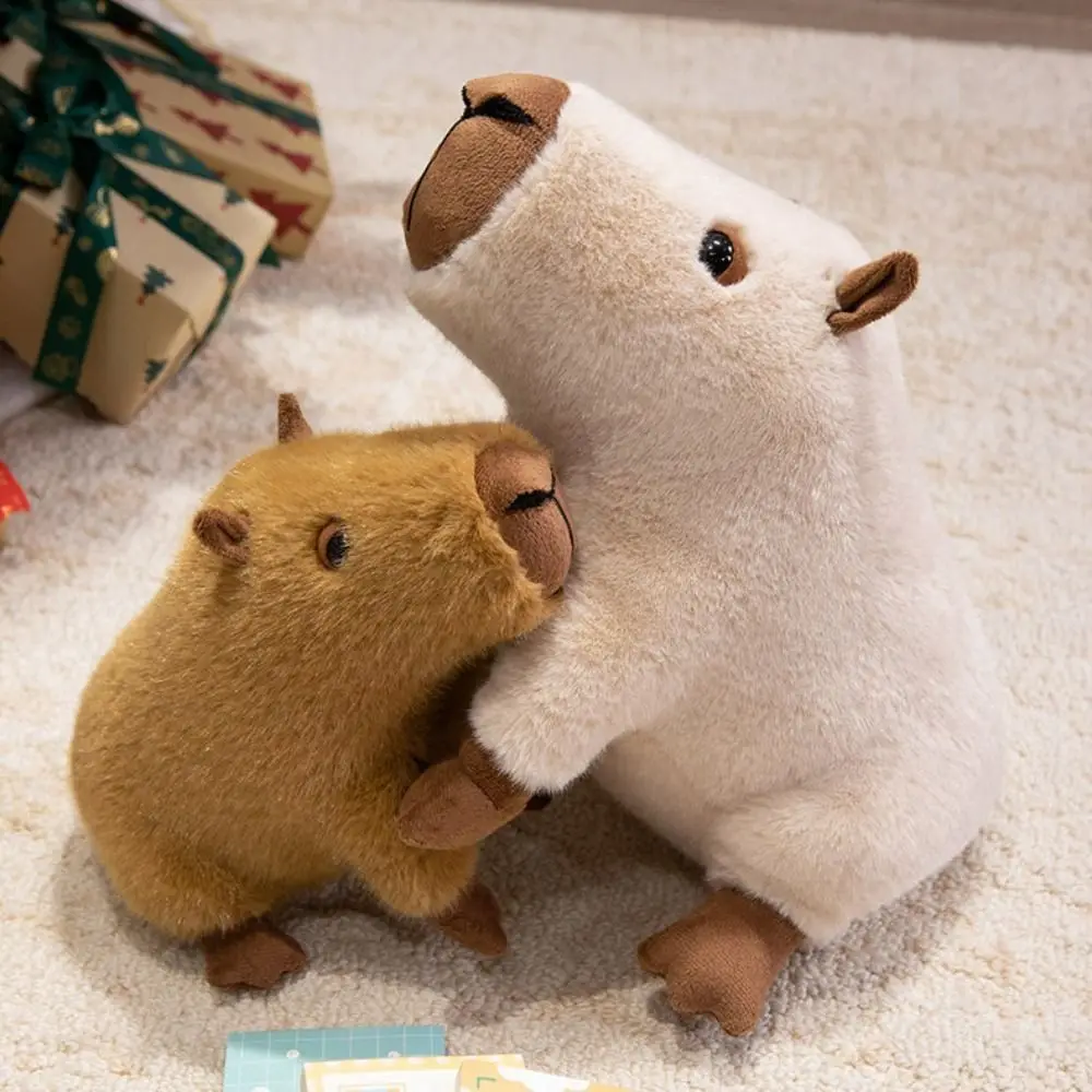 26 cm/36 cm Capybara-Plüschpuppe, Lotusblatt-Design, grüne Blätter, Capybara-Stofftier, weiches Material, süßer Ausdruck