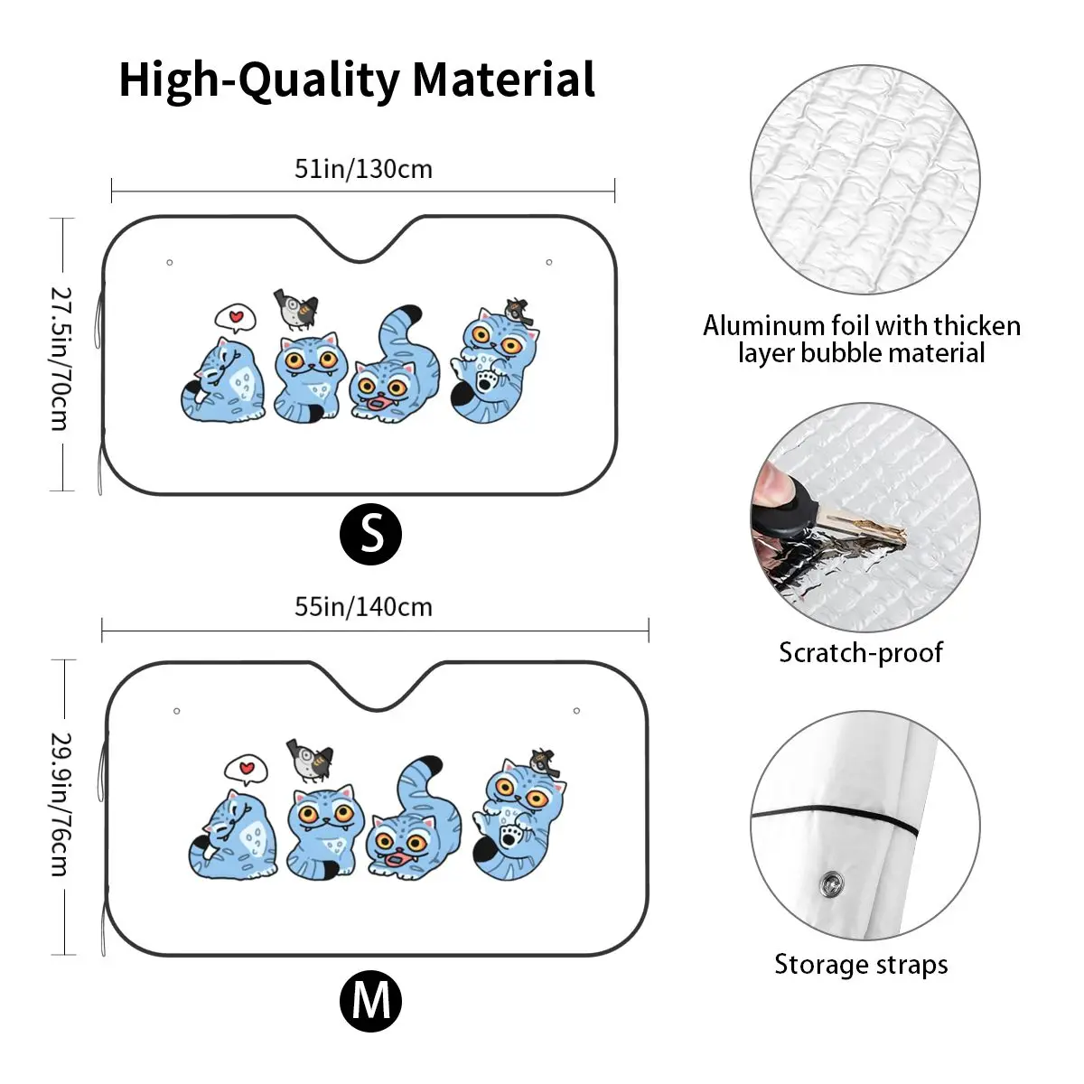 KPop شيطان الصيادين ديربي النمر الجدة الزجاج الأمامي ظلة 76x140 سنتيمتر رقائق الشمس قناع الستائر