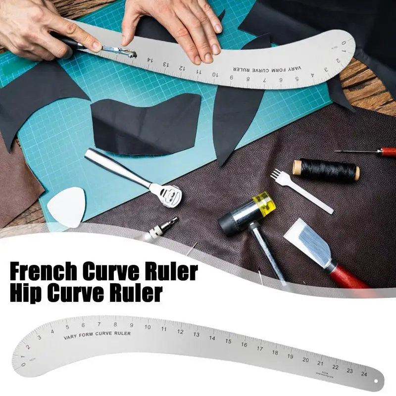 French Curve Ruler Solid Aluminum Vary Form French Curve Accurate Scale Drafting Template Crafts Design Supplies For Handcraft