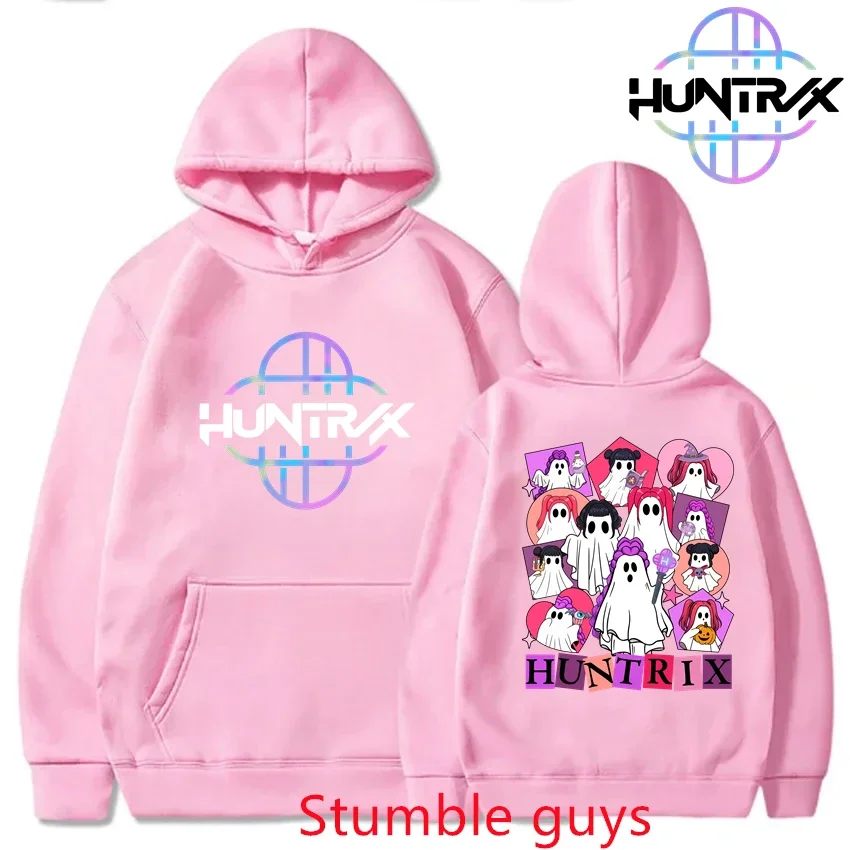 Men's New Kpop Demon Hunters Jacket Ribbed Cuff Cartoon Anime Fall Winter Warm Fashion Sweatshirt