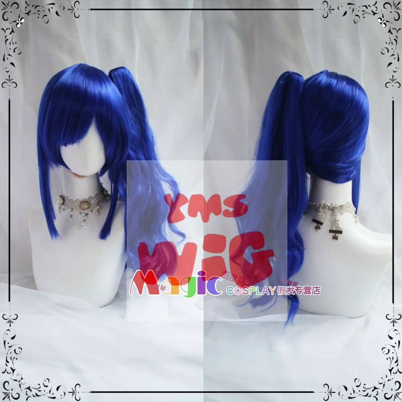 Game Azur Lane USS St.Louis CL-49 Cosplay Wig Women Heat Resistant Synthetic Blue Cosplay Wig Anime Aikatsu! Kiriya Aoi Cosplay