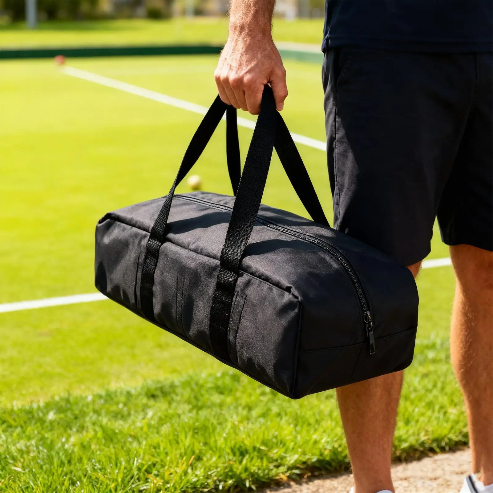 

Сумки для мячей, органайзер на двойной молнии, водонепроницаемая сверхмощная сумка для хранения мячей для бочонков в помещении, на открытом воздухе, на лужайке, на заднем дворе, для тренировок на пляже