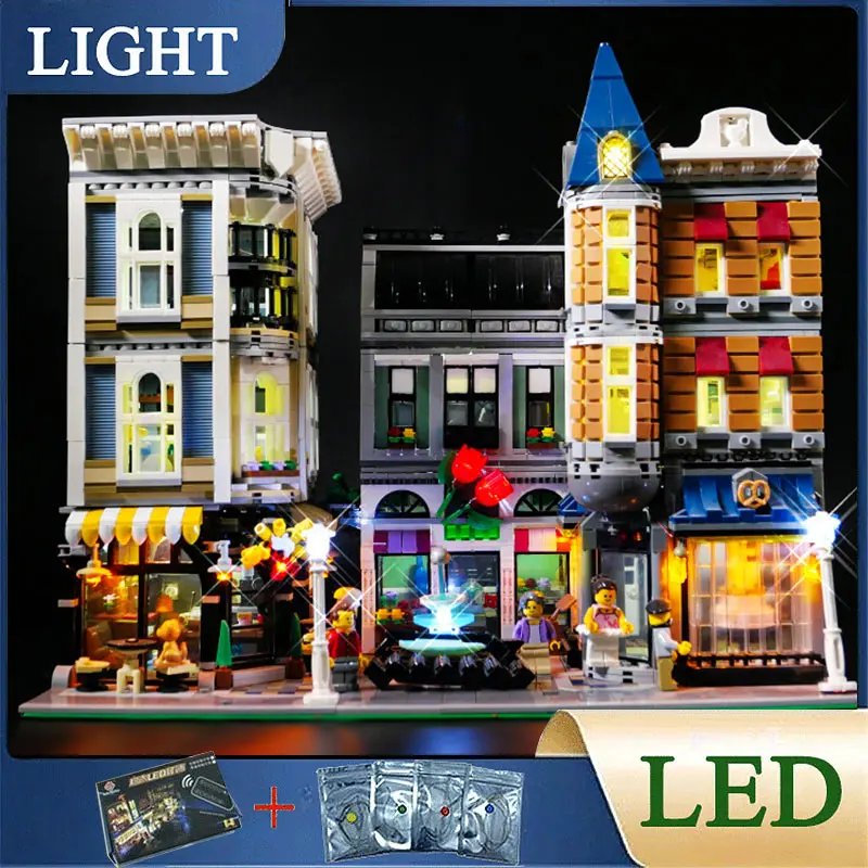 DIY LED Light Kit For LEGO 10255 Assembly Square Building Block Set（Only LED Light,Without Blocks Model）