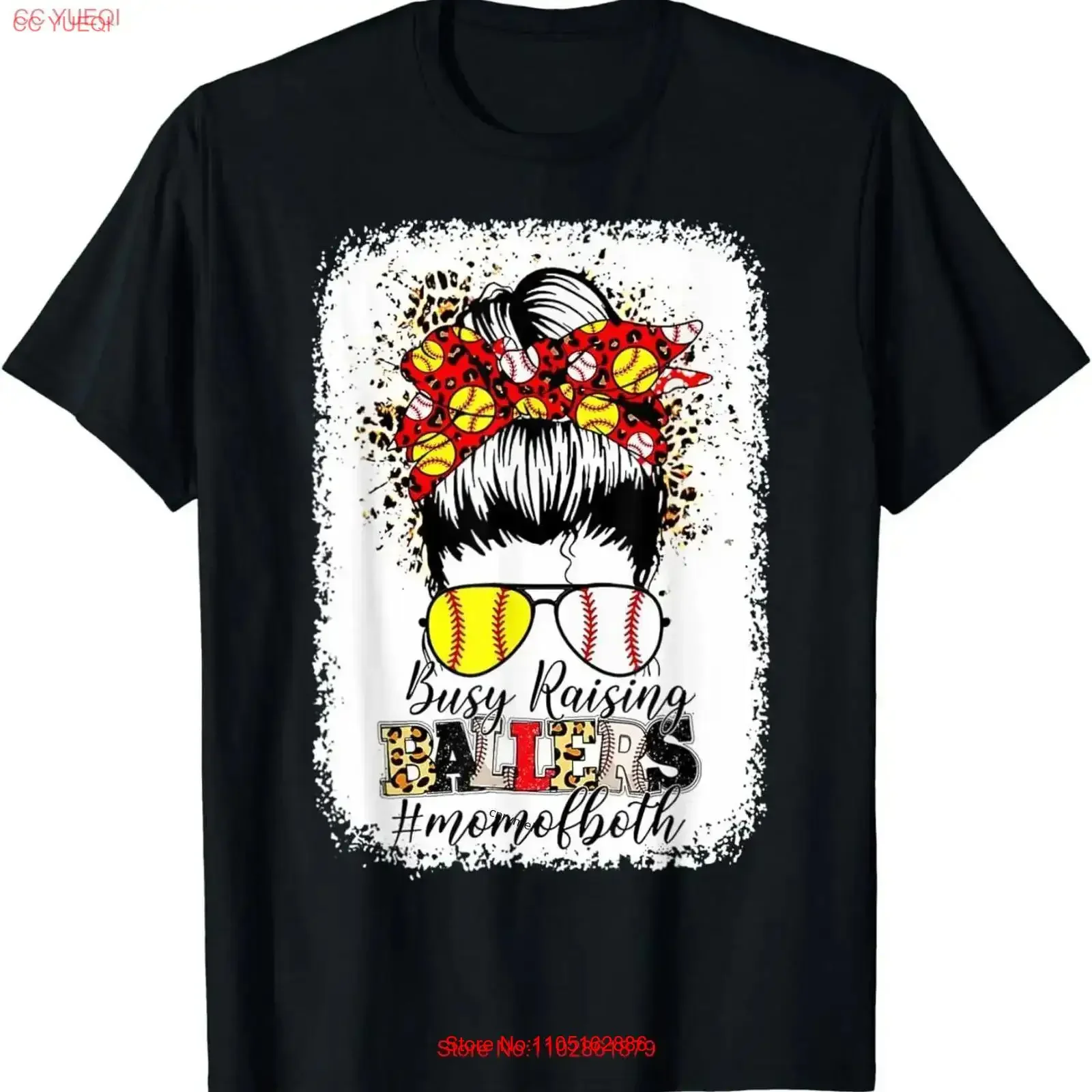 Busy Raising Ballers Baseball Softball Mom Of Both Funny T Shirt S 6XL vintage Washed Versatile graphic homme designer clothes