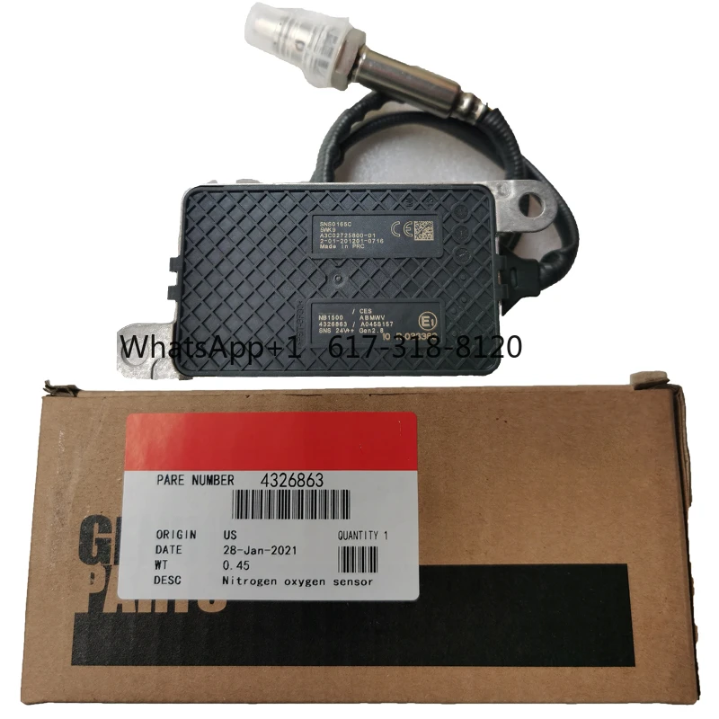4326863 Sensor Nitrogen Oksida Mesin Diesel QSB6.7 Asli, perangkat aftertreatment truk, sensor Nox 4326471