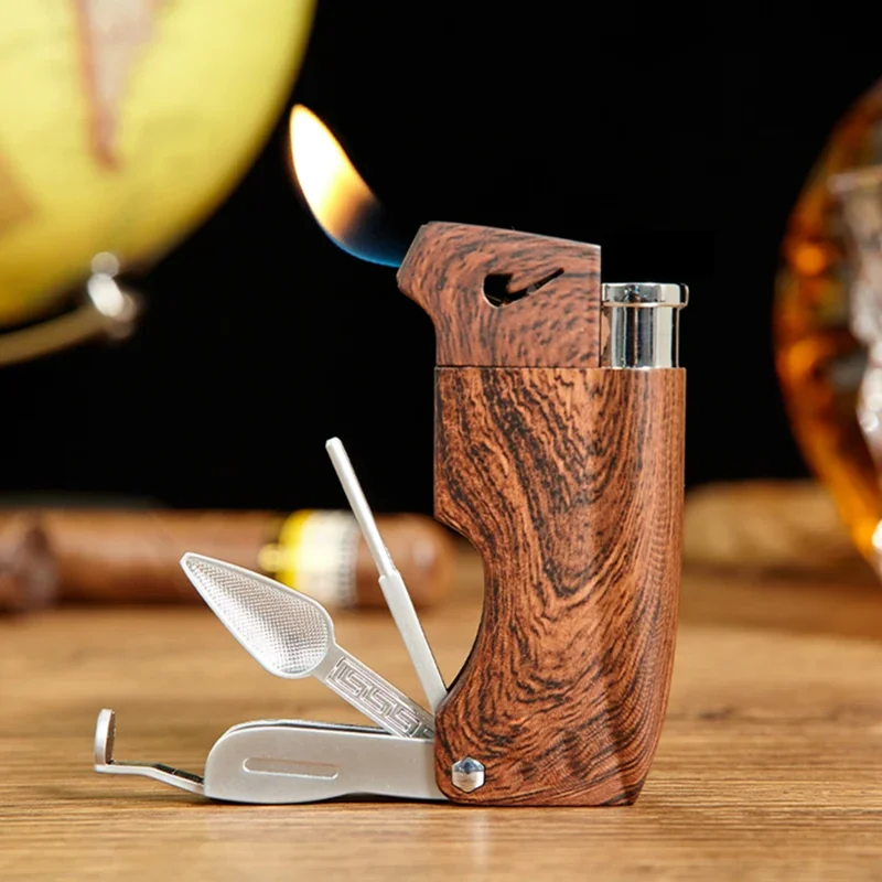 Multifunctional Pipe Lighter for Tobacco Smoker Butane Gas Lighter With Pipe Tool Cleaner Accessories Cool Lighter Men\'s Gift