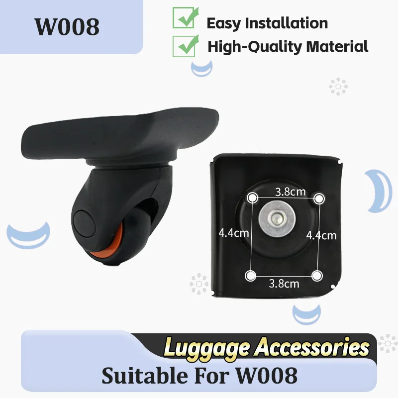 For W008 High-Strength Luggage Wheel Repair Kit: Replacement Wheel + Installation Tool Impact-Resistant and Pressure-Resistant