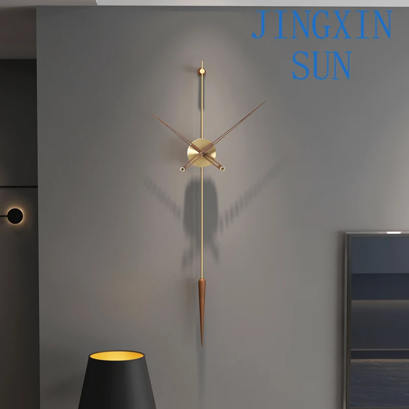 Wall Clock Living Room Creative Clock Wall Lamp Watch Art New High-end Decorative Italian Ornaments Simple Wall Watch Minimalist
