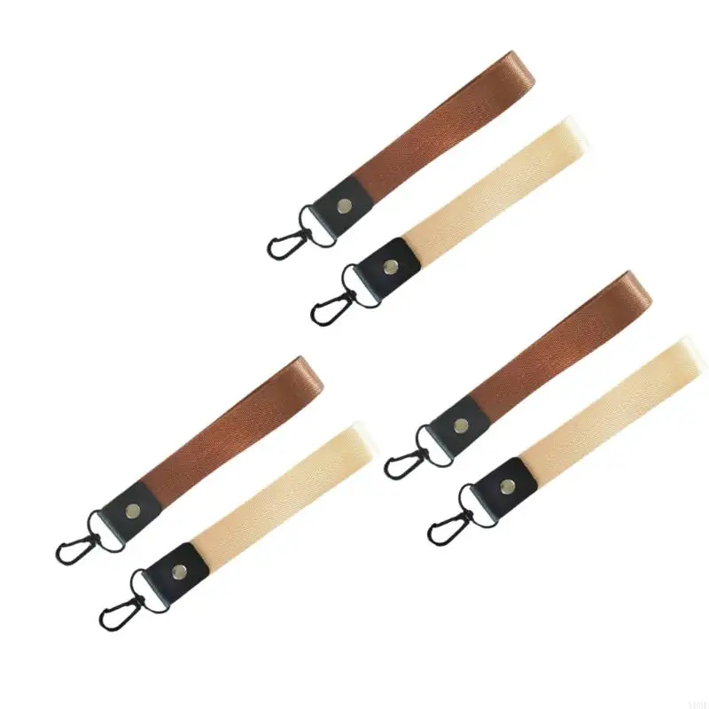 Panquejo llave corto poliéster fuerte con accesorio llavero compacto correa muñeca para uso aire libre Y08E