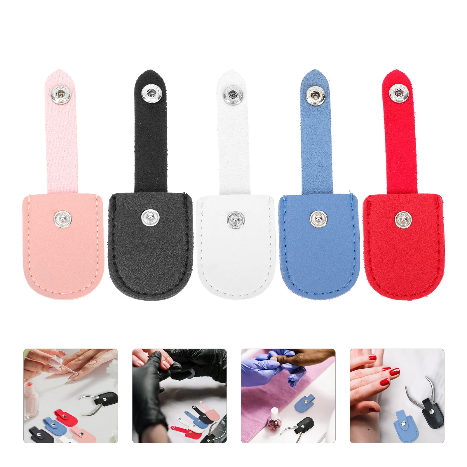 5 Pcs Dead Skin Scissors Optional Shears Protective Case Trimmer Nail Clippers Covers Nipper Container Pu Tool Accessory