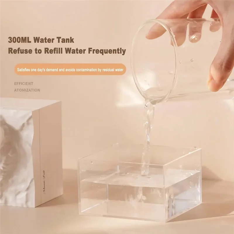 Difusor de aroma ABBN, humidificador de niebla fría, lámpara LED de luna, difusor de aroma de aceite esencial y luz nocturna