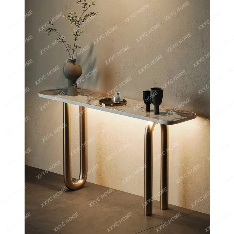 XXEntrance table slate modern simple strip case decorated against the wall