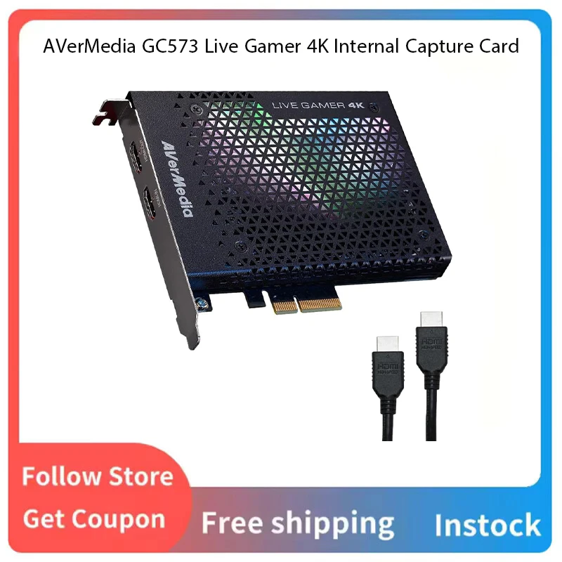 AVerMedia GC573 Live Gamer 4KHDR low latency Capture Card Live Capture Card For Live Broadcast PC/PS4/AND/XBOX Windows 10