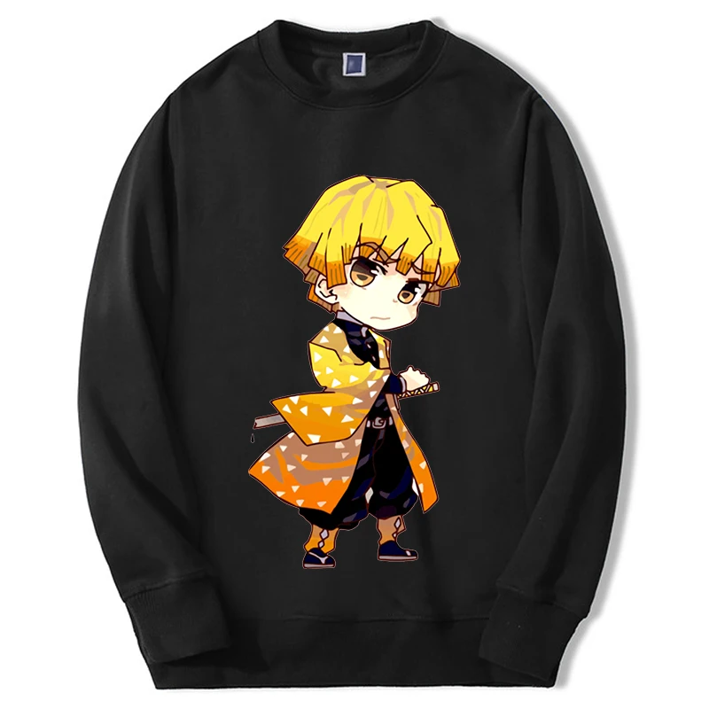 Demon Slayer Anime Hoodies Men/women Zenitsu Manga Kimetsu No Yaiba Graphic Sweatshirt New Harajuku Fleece Clothes Fashion Hoody