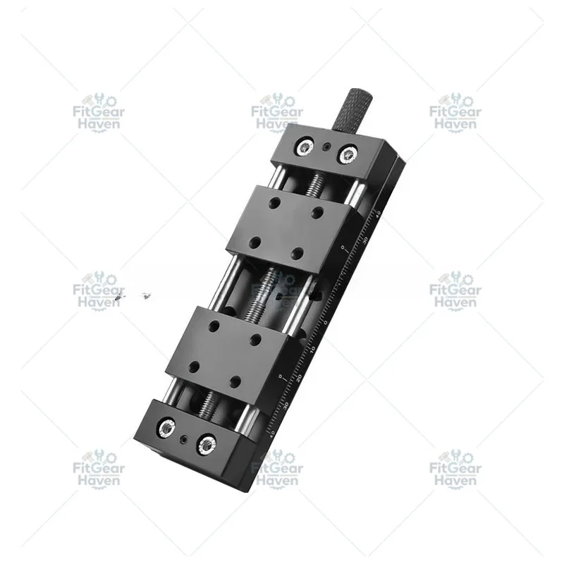 Suitable for DX20/25/40/60/precision rail slider X-axis feed stroke double slider, miniature manual screw slide