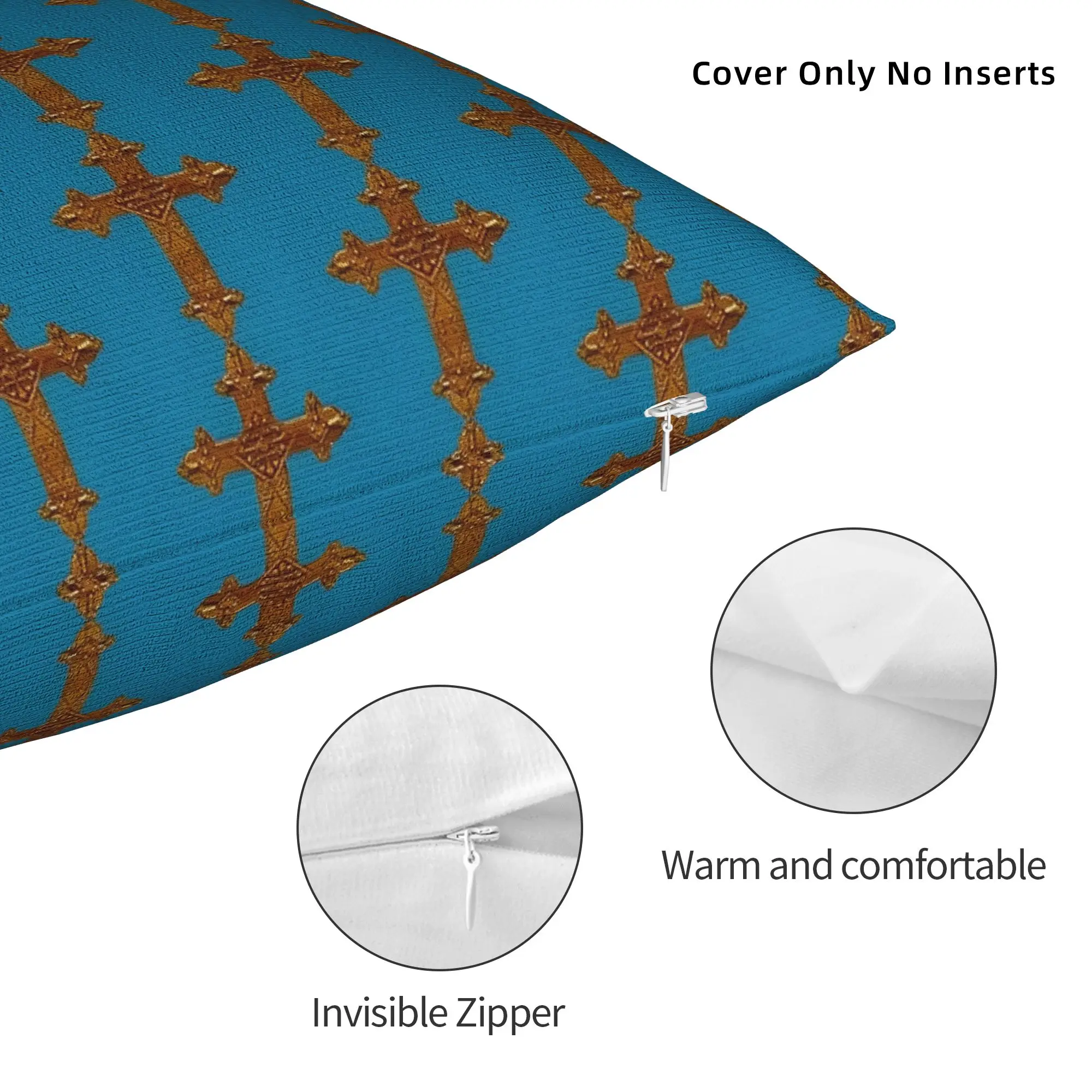 Print Ethiopian Meskel African Art Cross Pillowcase Polyester Cushion Cover Decorations Demera Christian Pillow Case Cover Seat