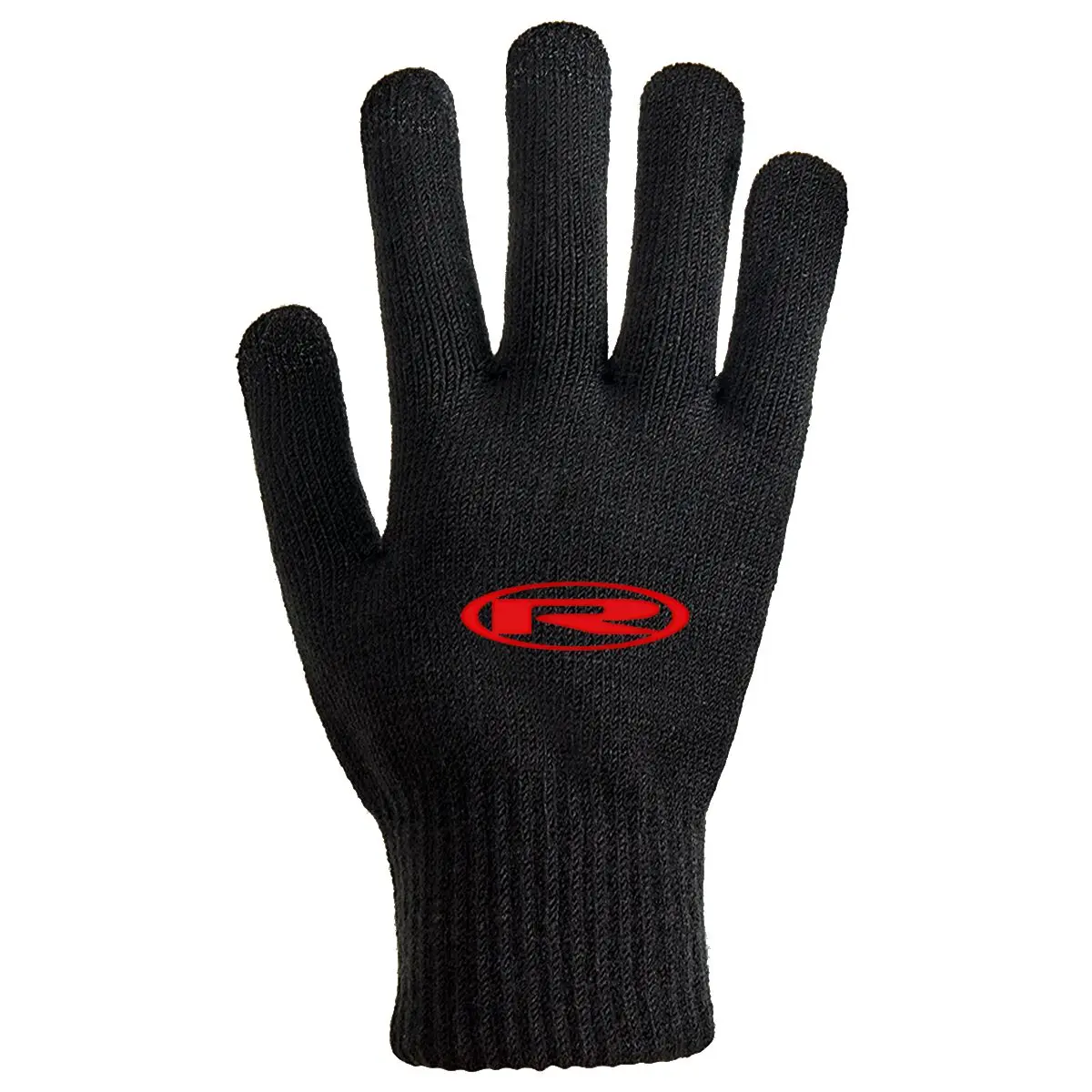 Warme Anti-Rutsch-Handschuhe mit rotem R-Logo-Grafik für den Winter – Outdoor-Wandern/Camping