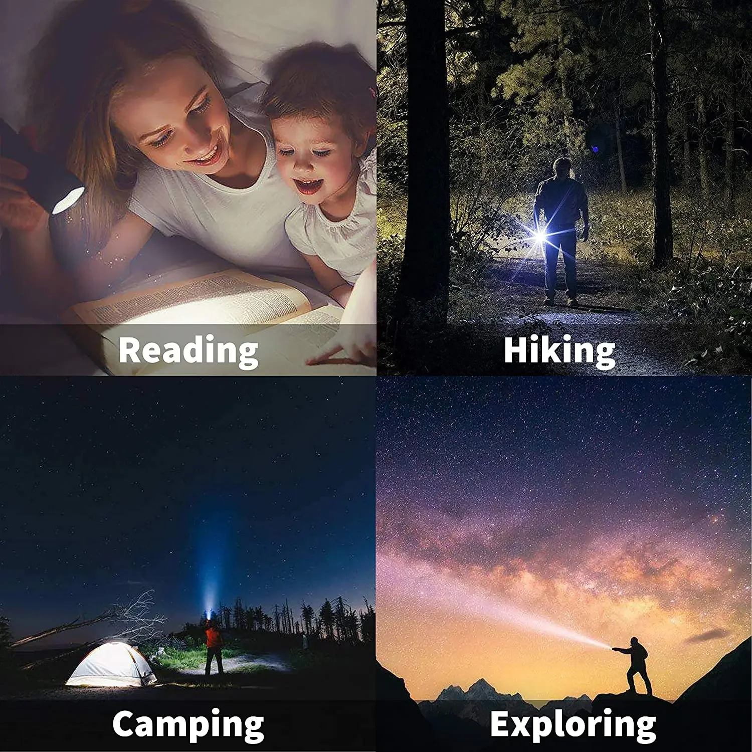 Powerful LED Flashlight Aluminum Alloy Portable Torch USB ReChargeable Outdoor Camping Tactical Flash Light image 5
