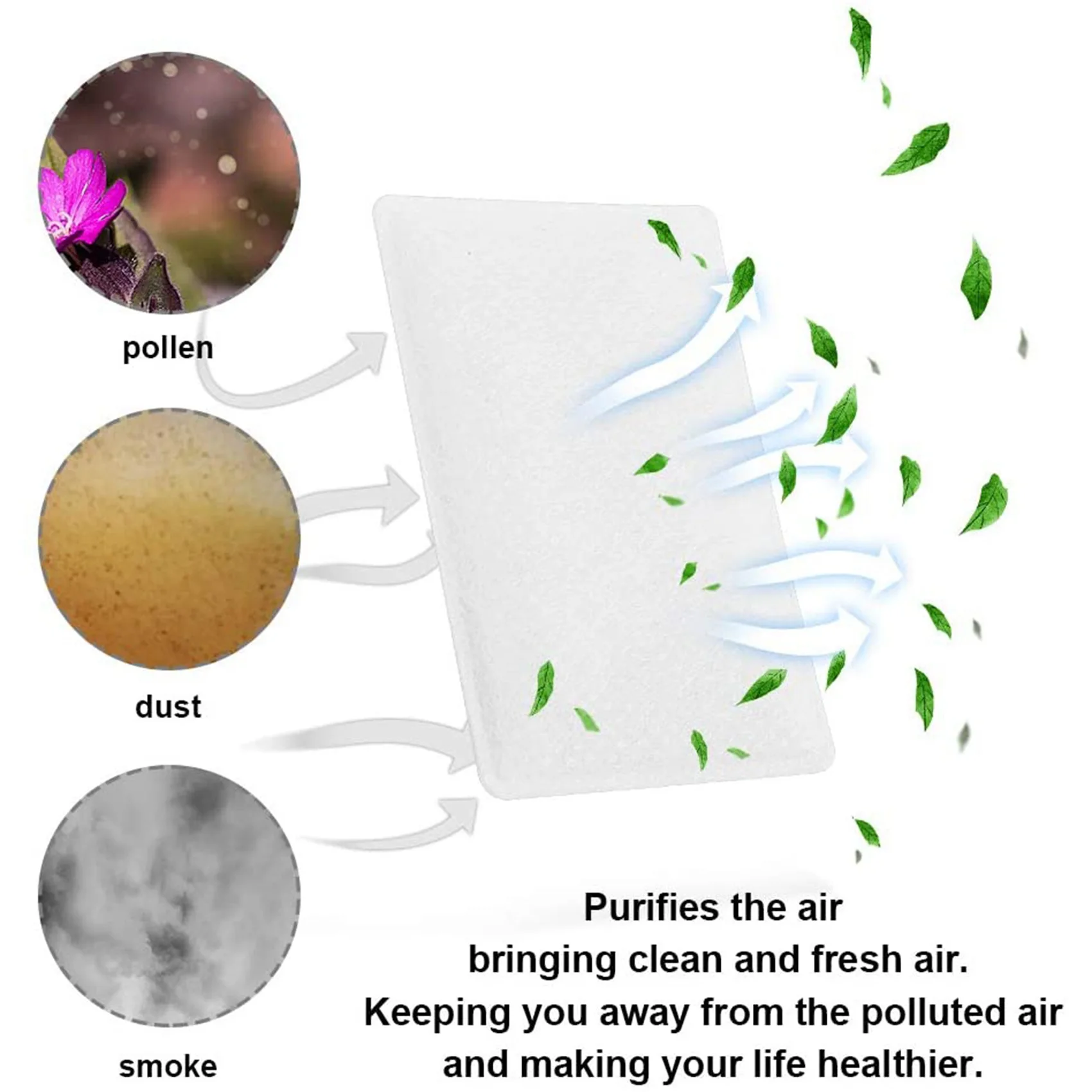 A94E-40PCS CPAP HEPA فلتر الهواء و10 قطع مرطبات مرشحات أعواد قطنية لرائحة مرطب الهواء بالموجات فوق الصوتية USB #3