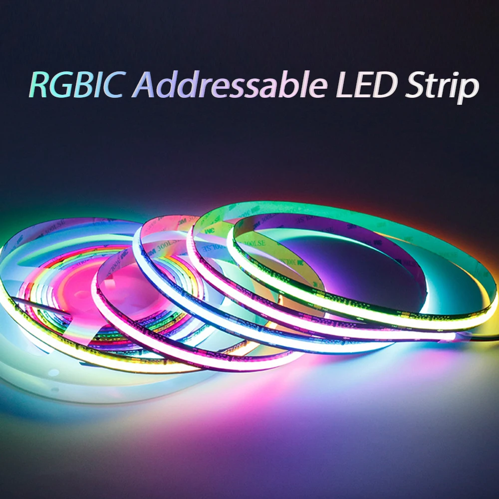 

Адресная светодиодная лента RGB 12 В 24 В WS2811 SPI RGB IC Светодиодная лента Dream Color Высокогибкая светодиодная лента COB 720 светодиодов/м