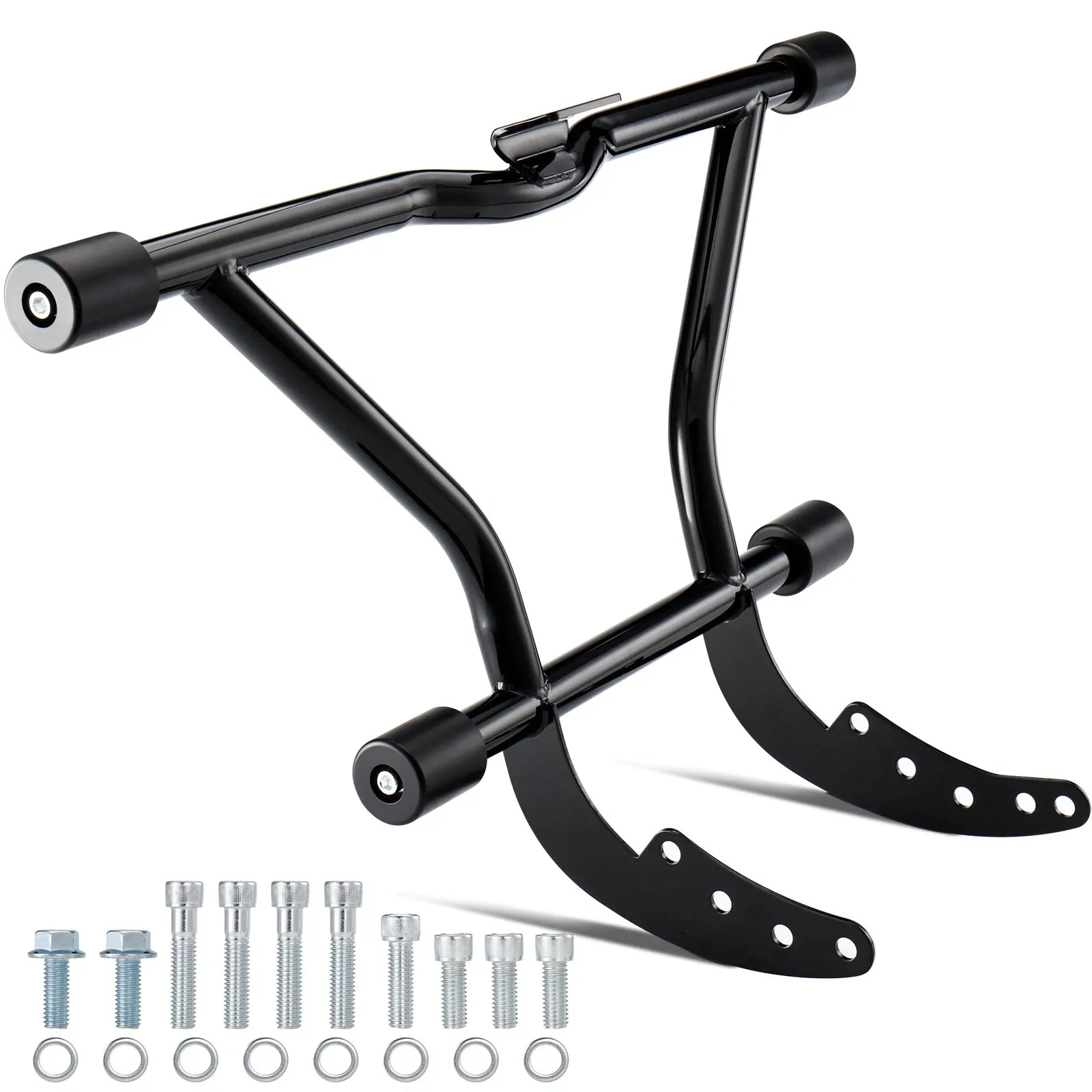 

Motorcycle Black Two Step Front Crash Bar Engine Guard Protector for Harley Softail Low Rider Street Bob and Standard 2018 UP