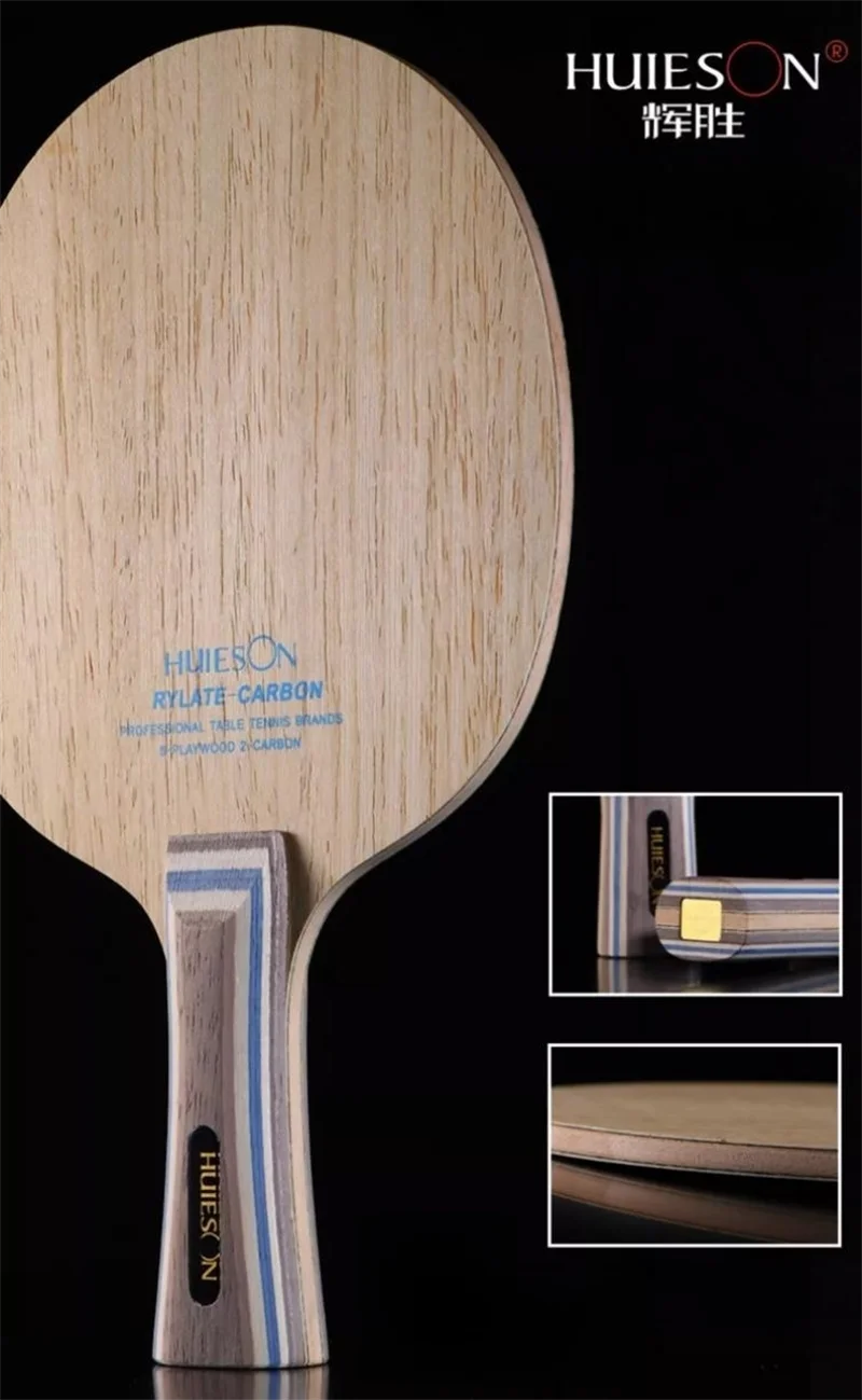 Huieson 5-Schicht-Holz 2-Schicht-Aryl-Kohlefaser Tischtennisschläger Leichtgewichtiger Ping-Pong-Schläger DIY-Zubehör – Detail 2